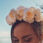 Bijoux cheveux couronne fleurs mariage - Manahei Créations